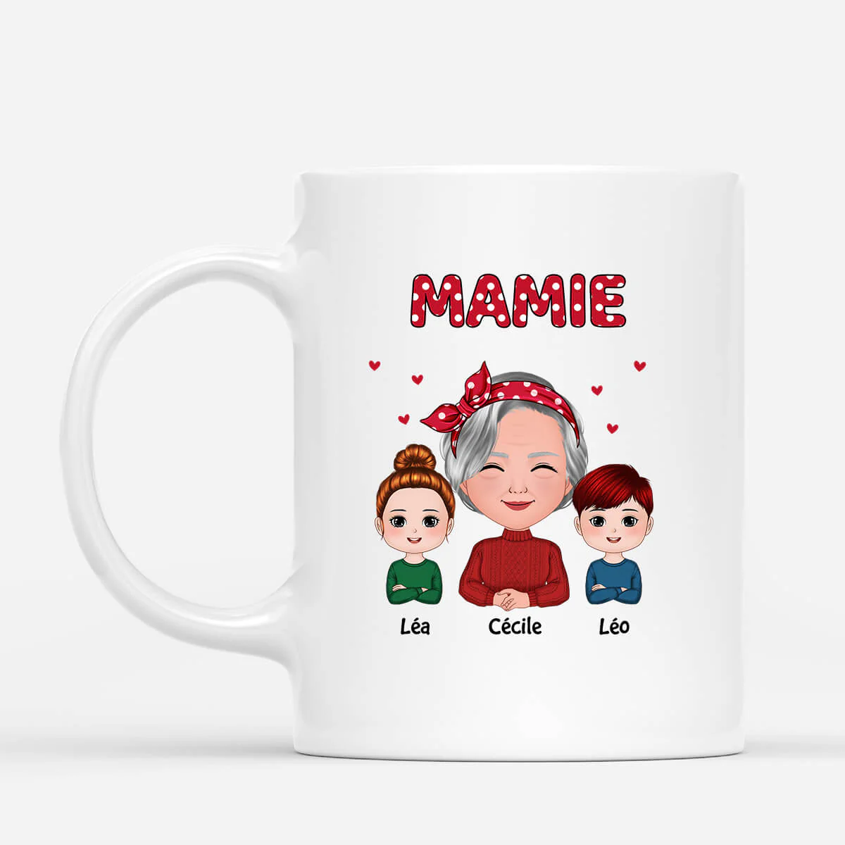 Tasse Personnalisée Fête des Grand Mère – Mamie et Petits-Enfants