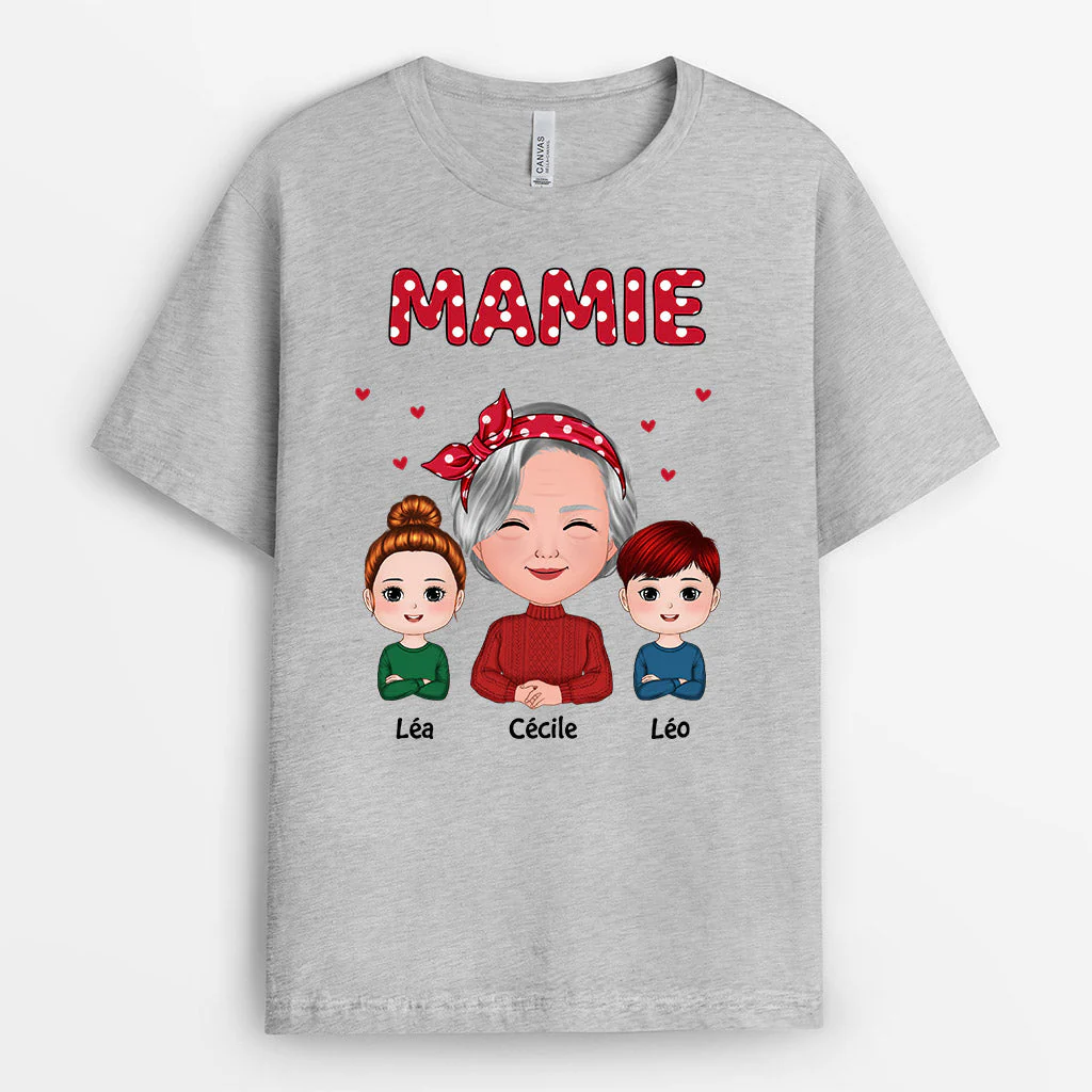 Tee Shirt Mamie Personnalisé - Mamie et Petits-Enfants