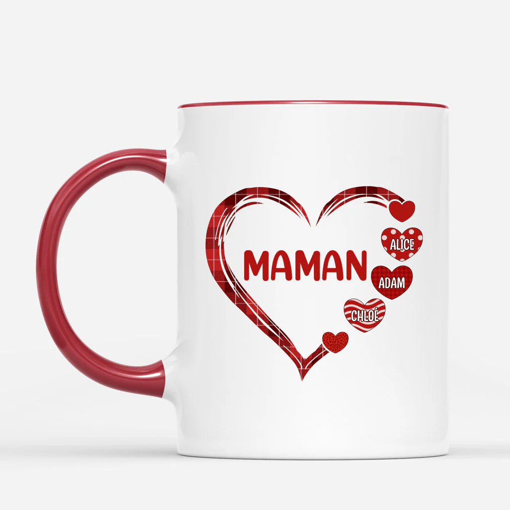 Mug Personnalisé Grand-Mère – Grand Cœur Rouge - Image 2