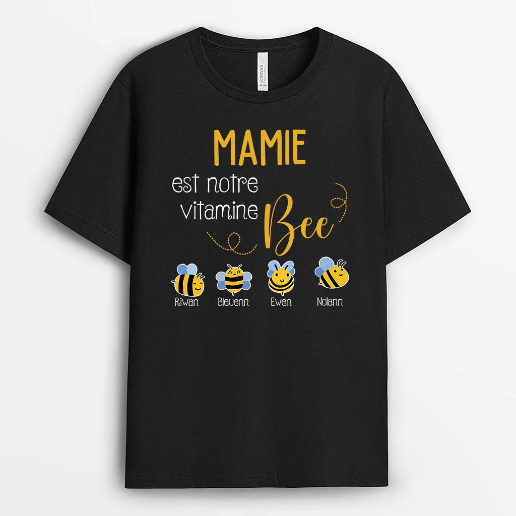 T Shirt Mamie Personnalisé -  Mamie Est Notre Vitamine Bee - Image 2