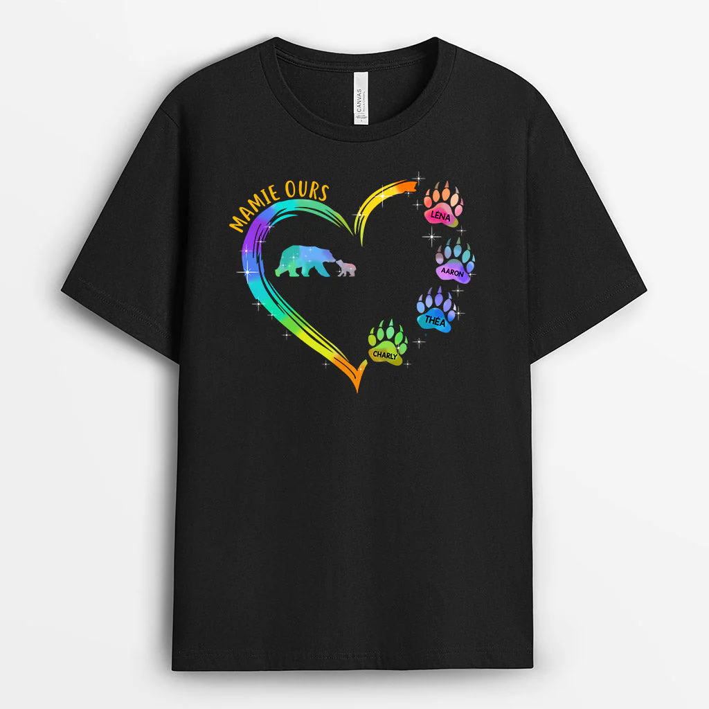 T Shirt Mamie Personnalisé - Mamie Ours - Image 2