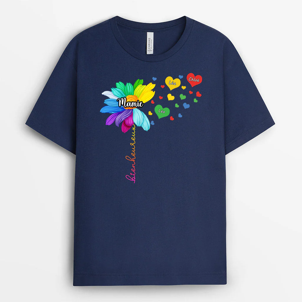 Tee Shirt Mamie Personnalisé - Mamie - Avec Pissenlit
