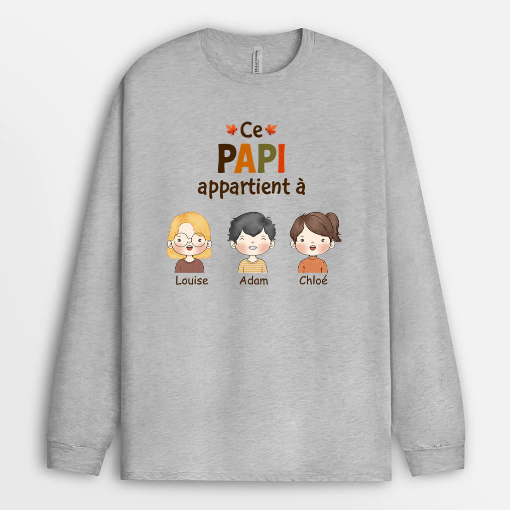 Manches Longues Ce Papy/Papa Appartient À Personnalisé