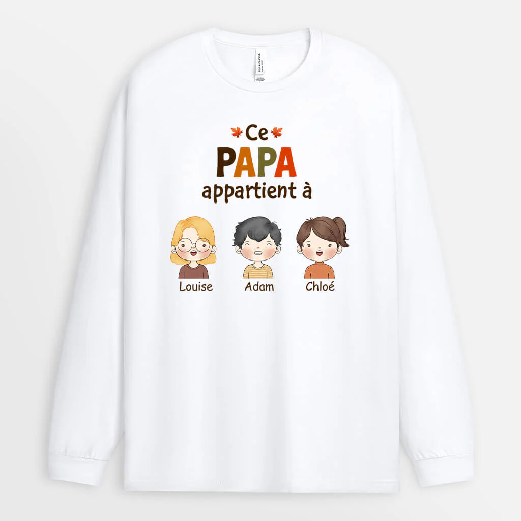 Manches Longues Ce Papy/Papa Appartient À Personnalisé - Image 2