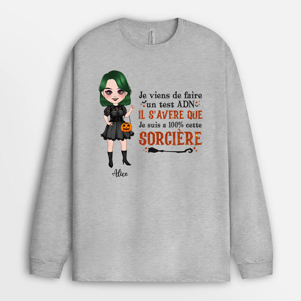 Manches Longues Je Viens De Faire Un Test ADN Personnalisé - Image 2