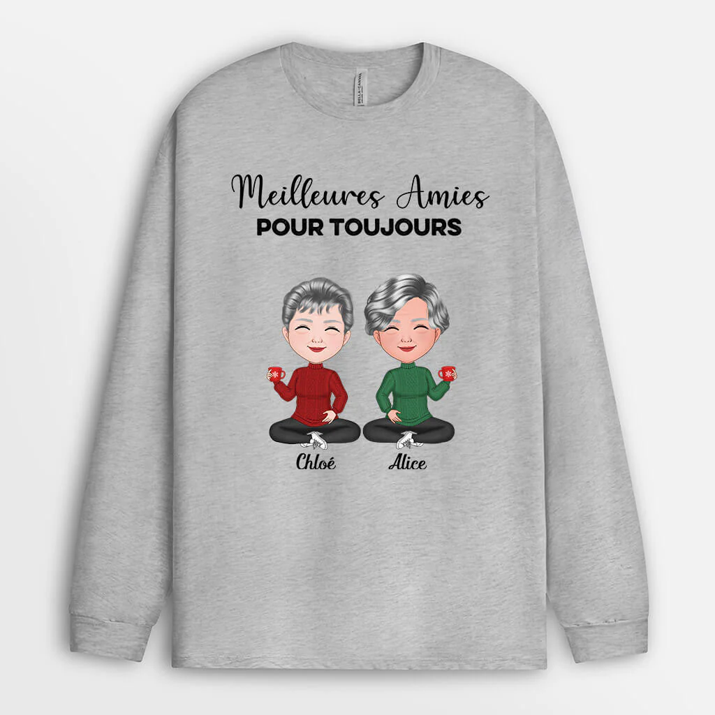 Manches Longues Meilleures Amies Pour Toujours Personnalisé