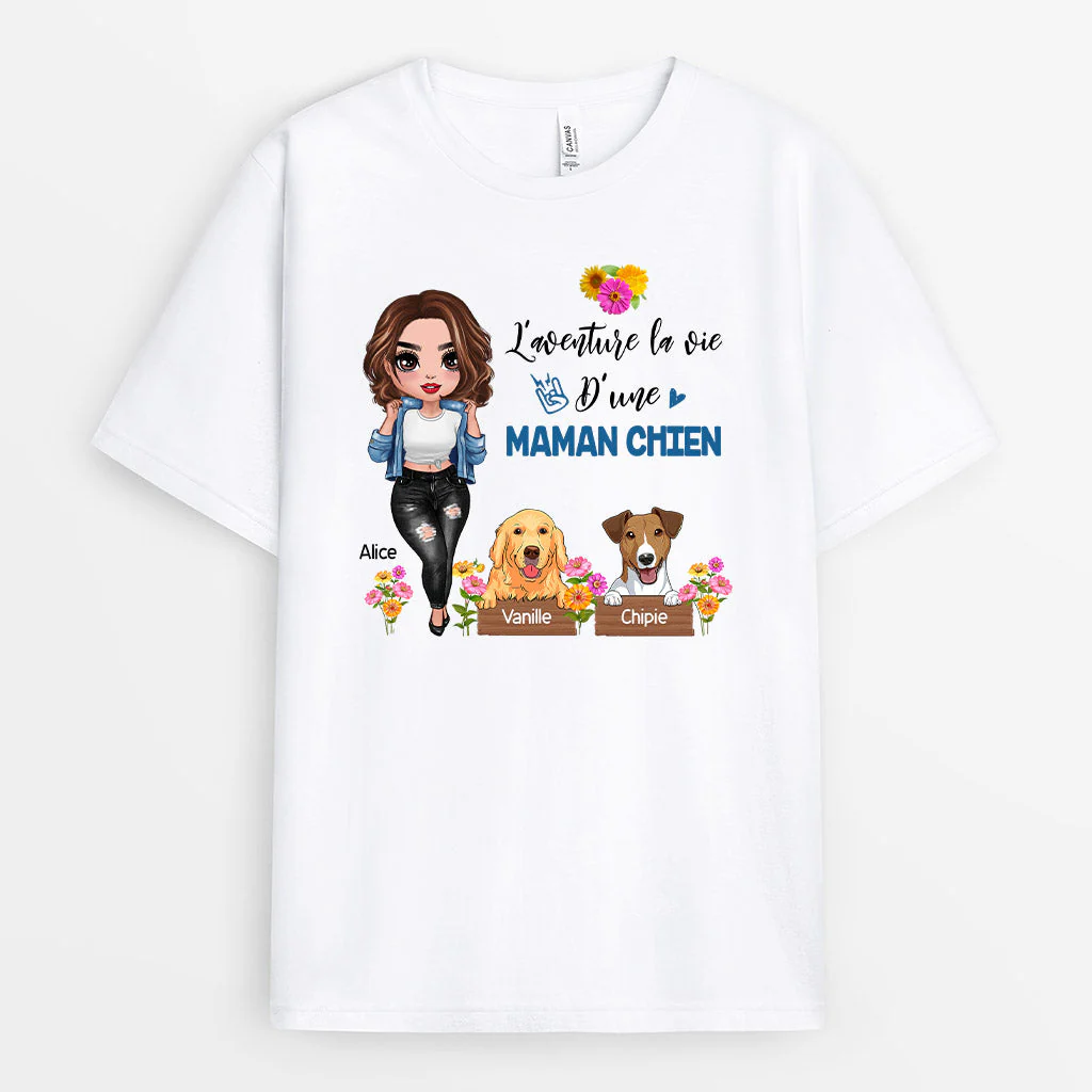 Tee Shirt Personnalisé Maman - La Meilleure Maman Chien - Image 2