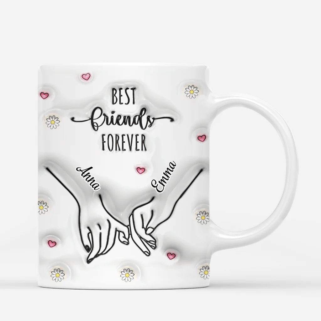 [Effet d'impression 3D] Tasse Personnalisée Amitié | Meilleures Amies Pour Toujours - Image 2
