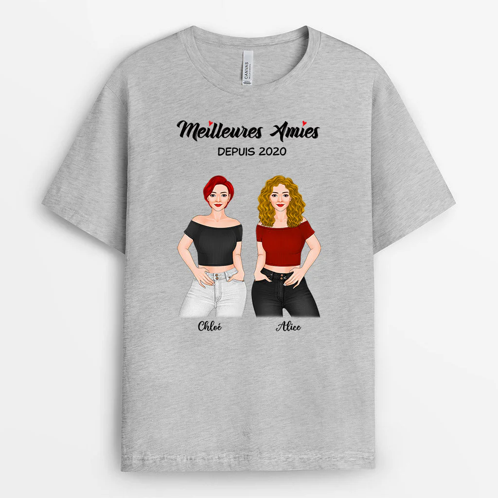 Tee Shirt Femme Personnalisé - Meilleures Amies Depuis - Image 2