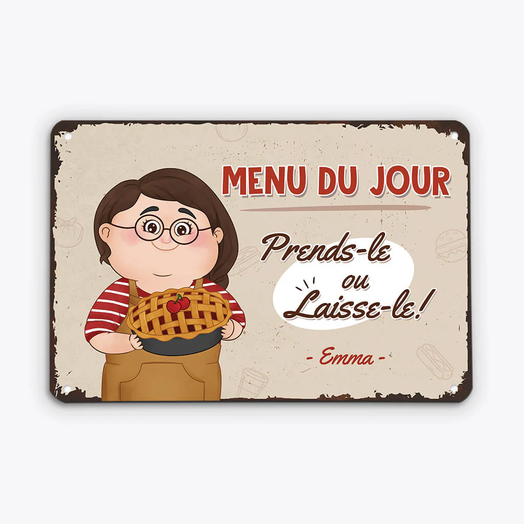 Plaque maison personnalisée – Le menu du jour - Image 2