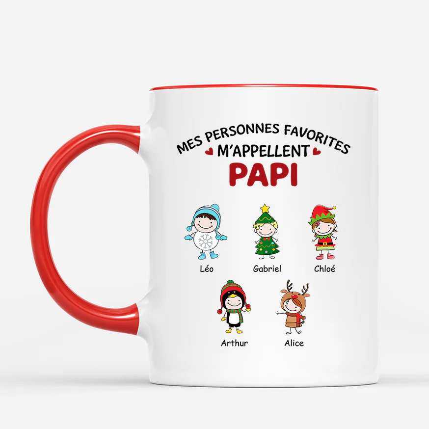 Tasse de Noël personnalisée – Mes Personnes Favorites - Image 2