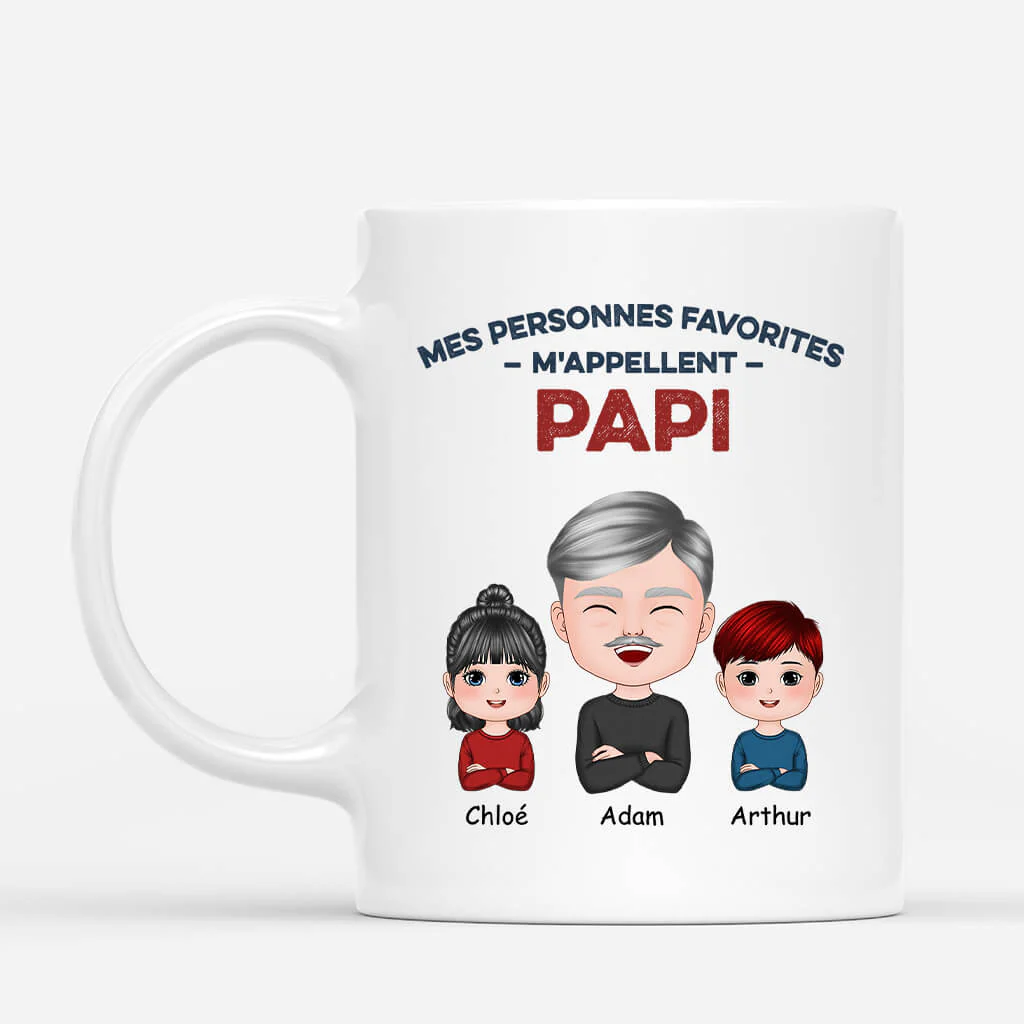Mug de Noël personnalisé – Papa & Papi Mes Personnes Favorites