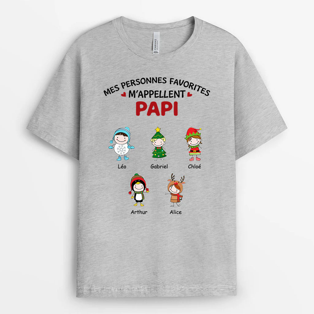 T Shirt Mamie Personnalisé - Mes Personnes Favorites - Image 2