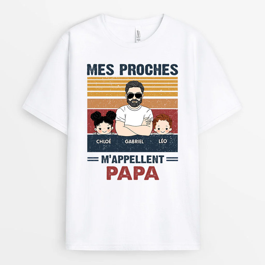 Tee Shirt Personnalisé Papy - Mes Proches M'appellent Papi - Image 2