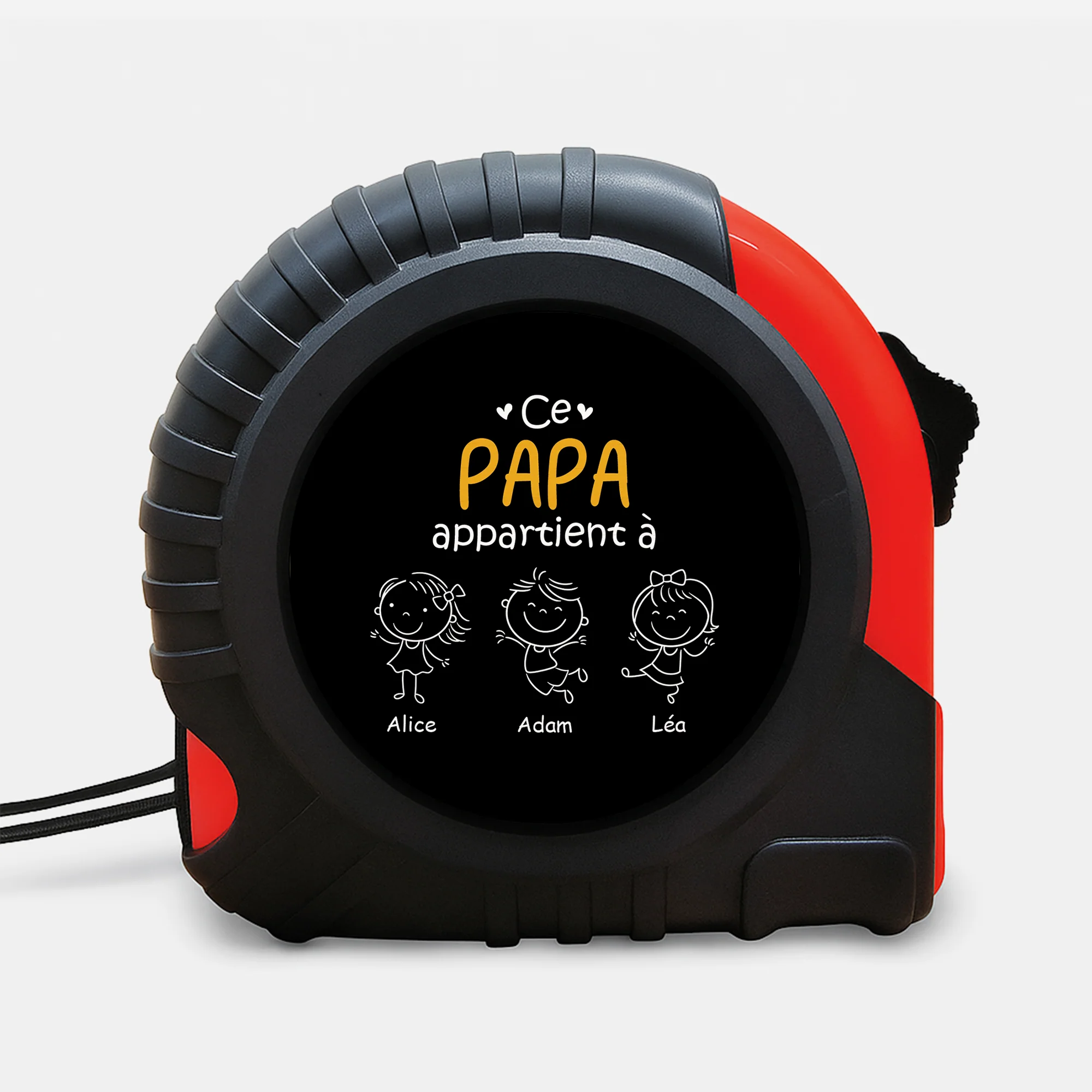 Mètre Personnalisé Papa - Ce Papa Appartient À Ses Petits-Enfants - Dessins Ludiques