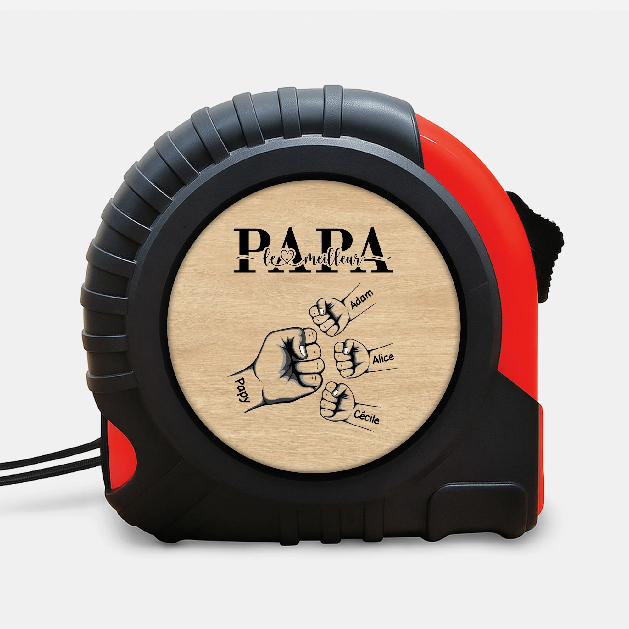Metre Personnalisé Papa | Meilleur Papa Check Main