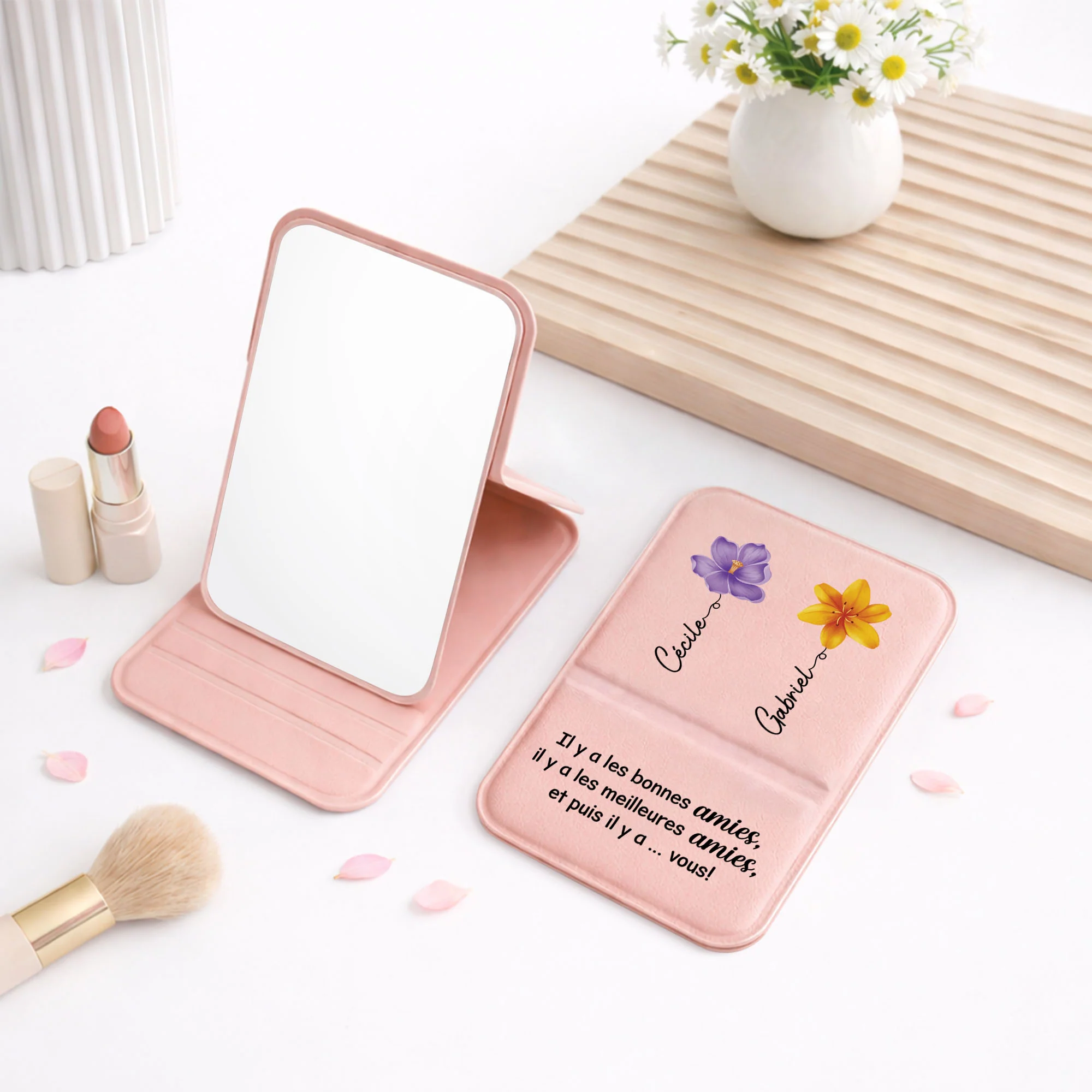 Miroir De Poche Personnalisable | Il Y A Une Meilleure Amie - Image 2