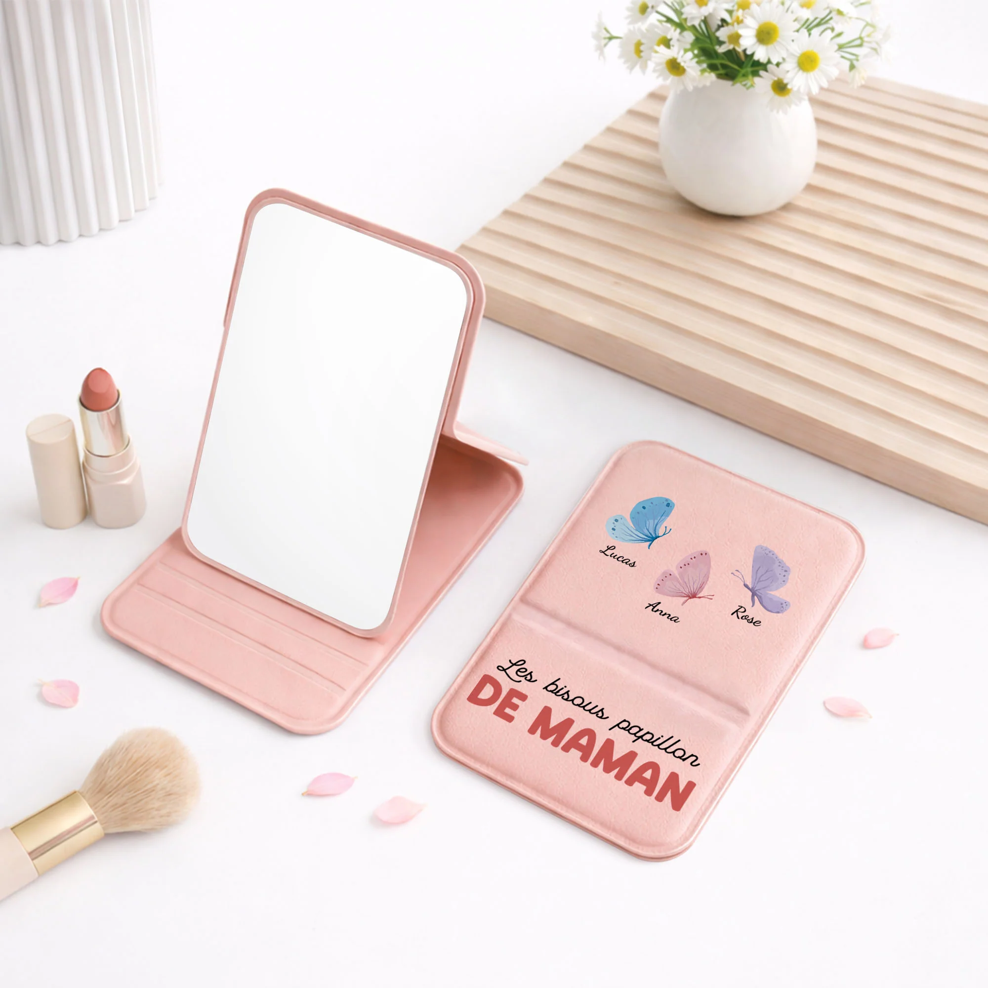 Miroir Personnalisé Prénom | Bisous Papillon De Mamie - Image 2