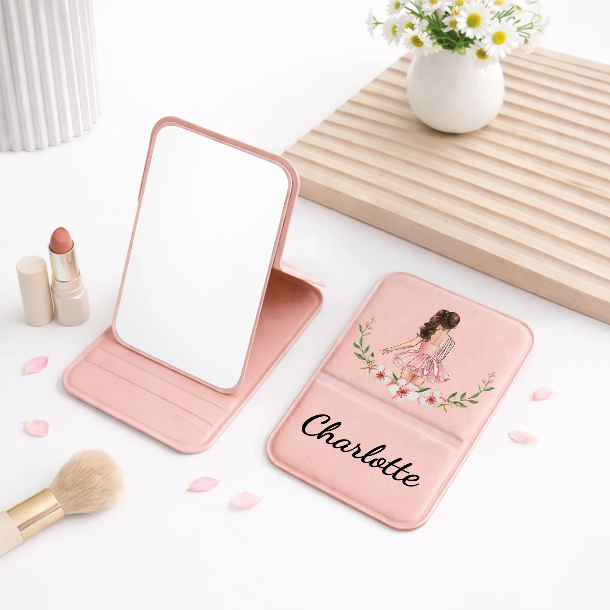 Miroir De Poche Personnalisé Pour Enfant - Cadeau Future Ballerine - Image 2
