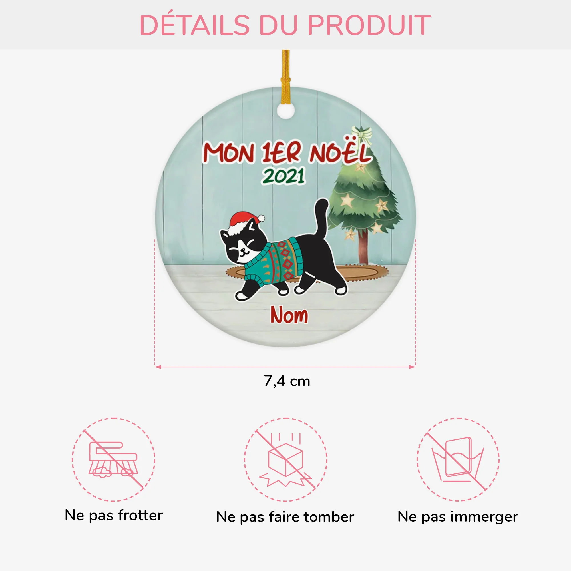 Ornement Mon 1er Noël Personnalisé - Image 3