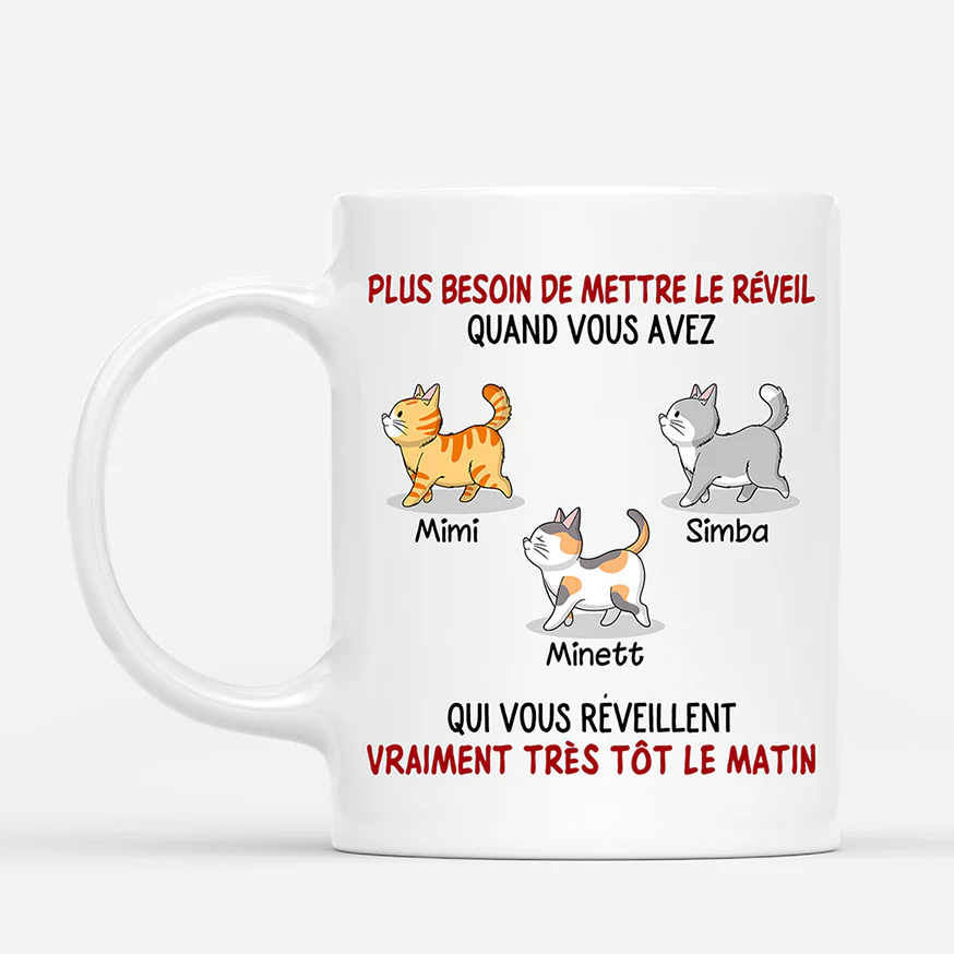 Mug Personnalisé Avec Chat – Mon Chat Est Le Réveil