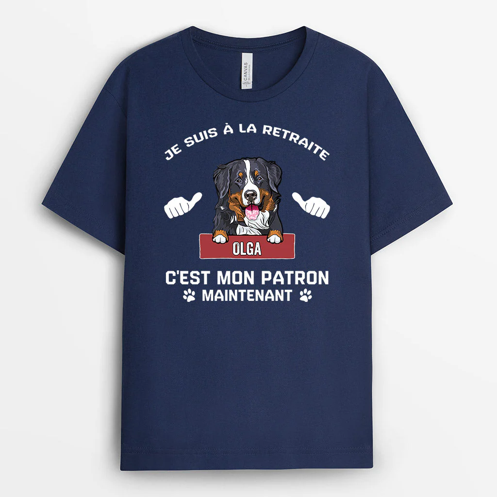 T Shirt Personnalisé Chien | Mon Chien C’est Mon Patron