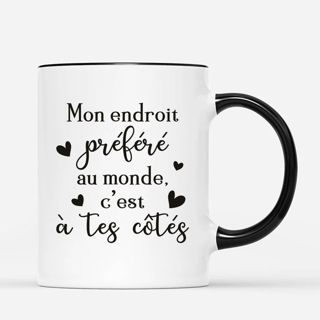 Mug Couple Personnalisé - Mon Endroit Préféré Dans Ce Monde - Image 3