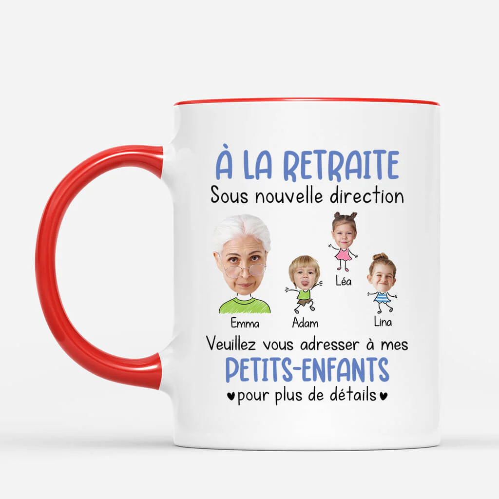 Tasse personnalisée papy –|À La Retraite - Nouvelle Direction - Image 2