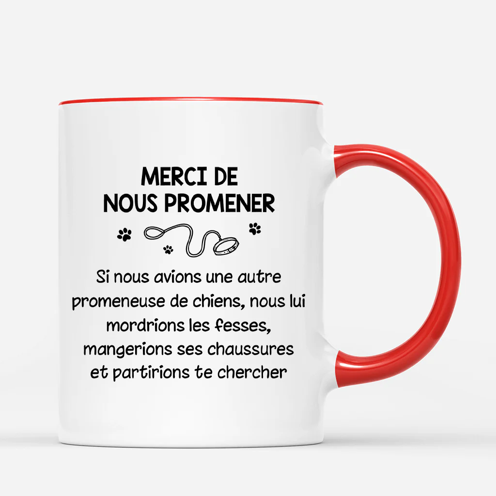 Mug personnalisé chien – Meilleure promeneuse | Tasse Chien et Maître - Image 3