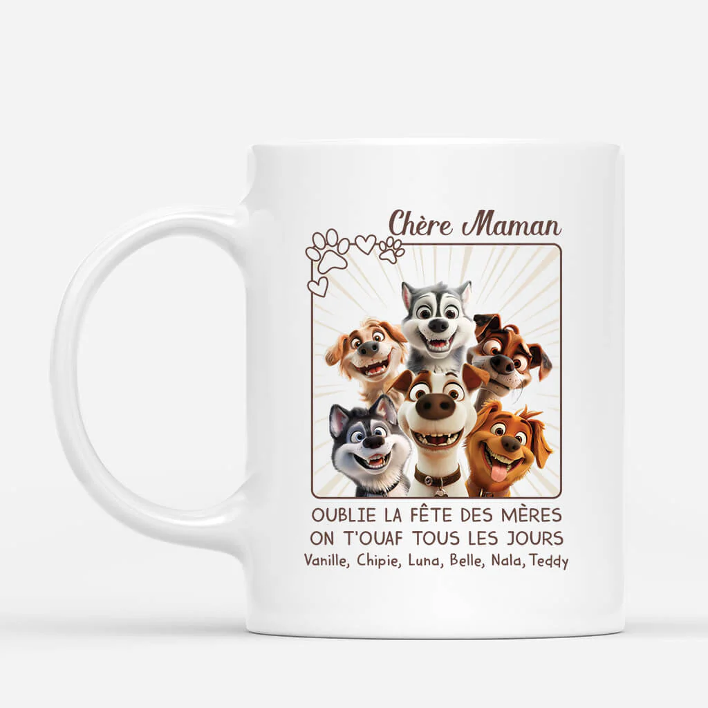 Mug chien personnalisé – On touaf tous les jours