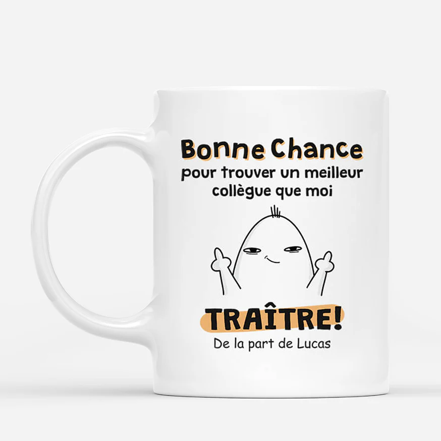 Tasse personnalisée collègue - Bonne chance