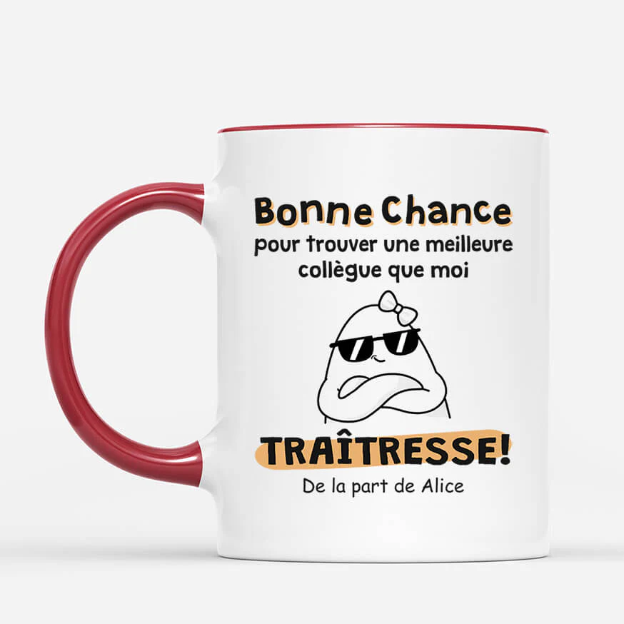 Tasse personnalisée collègue - Bonne chance - Image 2