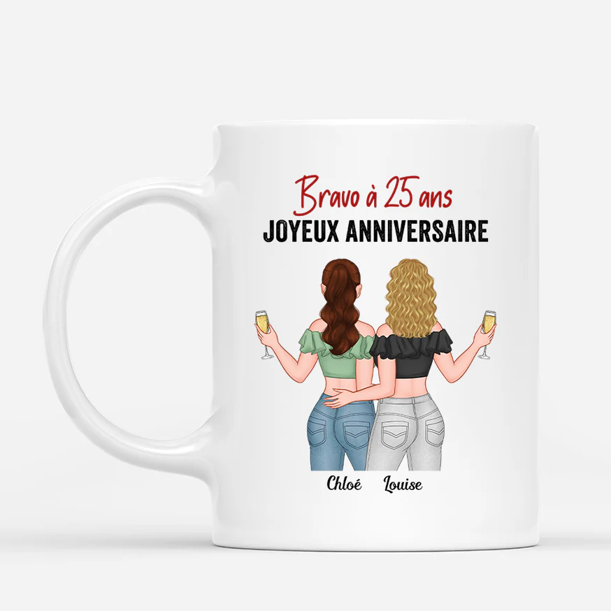 Tasse Personnalisée Amie | Bravo Joyeux Anniversaire