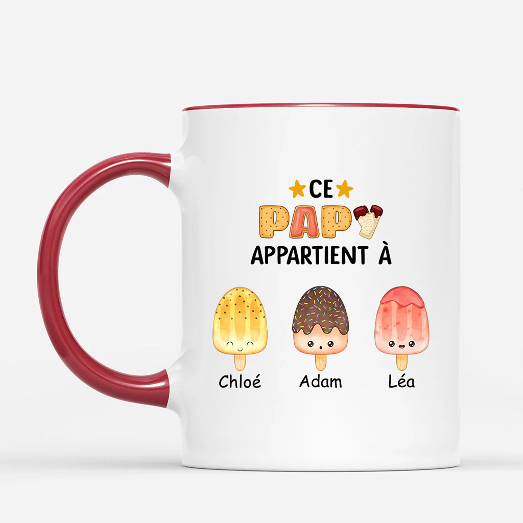 Tasse Personnalisée Papa - Ce Grand Père/Papa Appartient à Glaces - Image 2