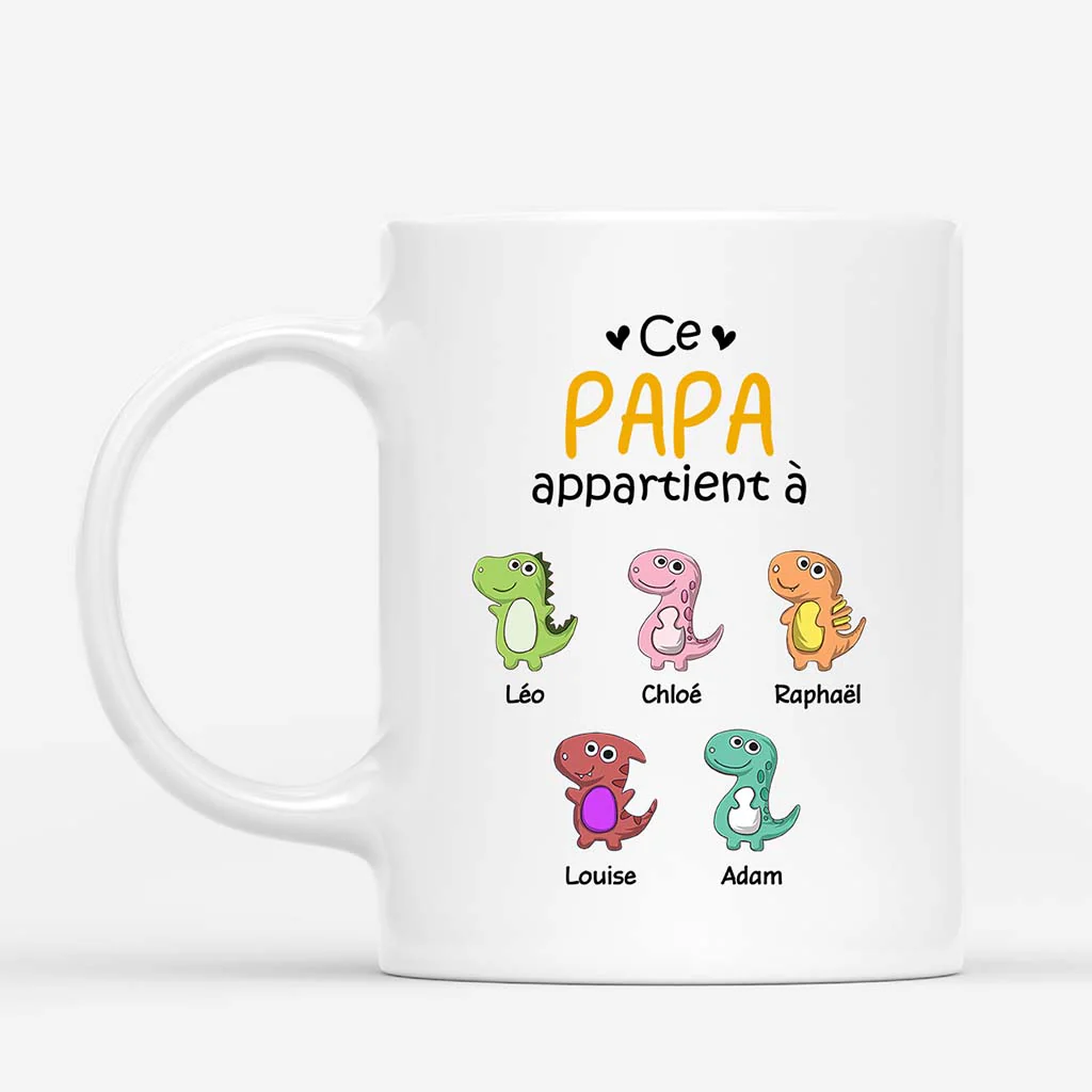 Tasse Personnalisée Papy | Ce Grand-Père/Papa Appartient à