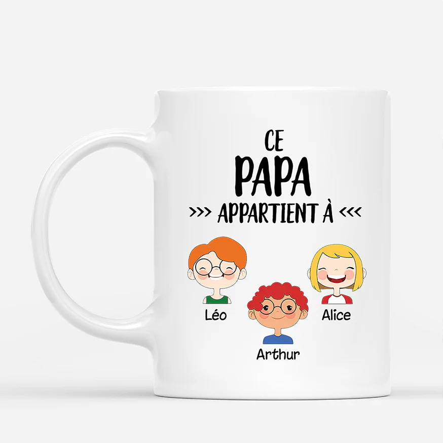 Mug Personnalisé Papa - Ce Papa Appartient À