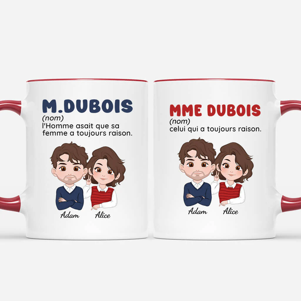 Mug Celle Qui A Toujours Raison Personnalisé