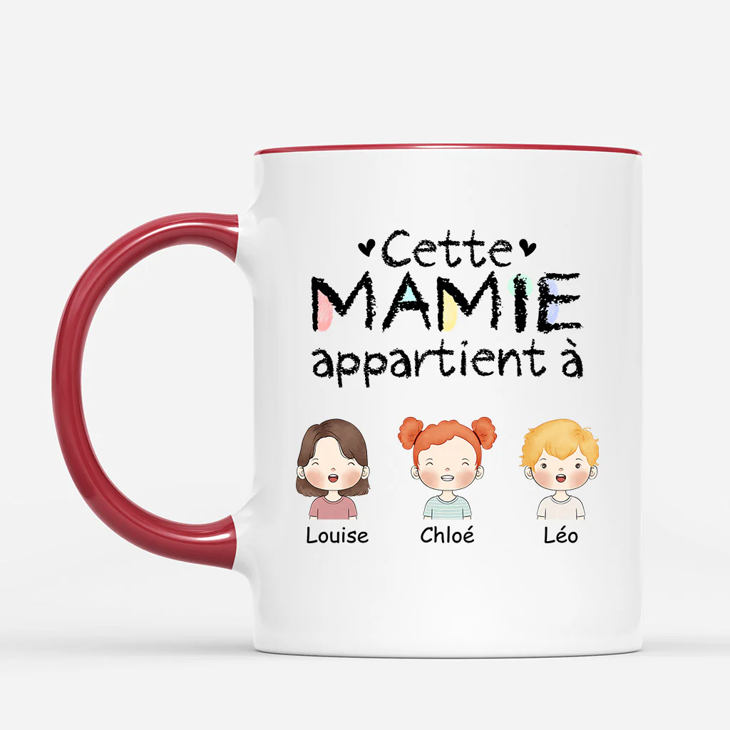 Mug Personnalisé Maman - Cette Mamie/Maman Appartient à Prénoms D'enfants - Image 2