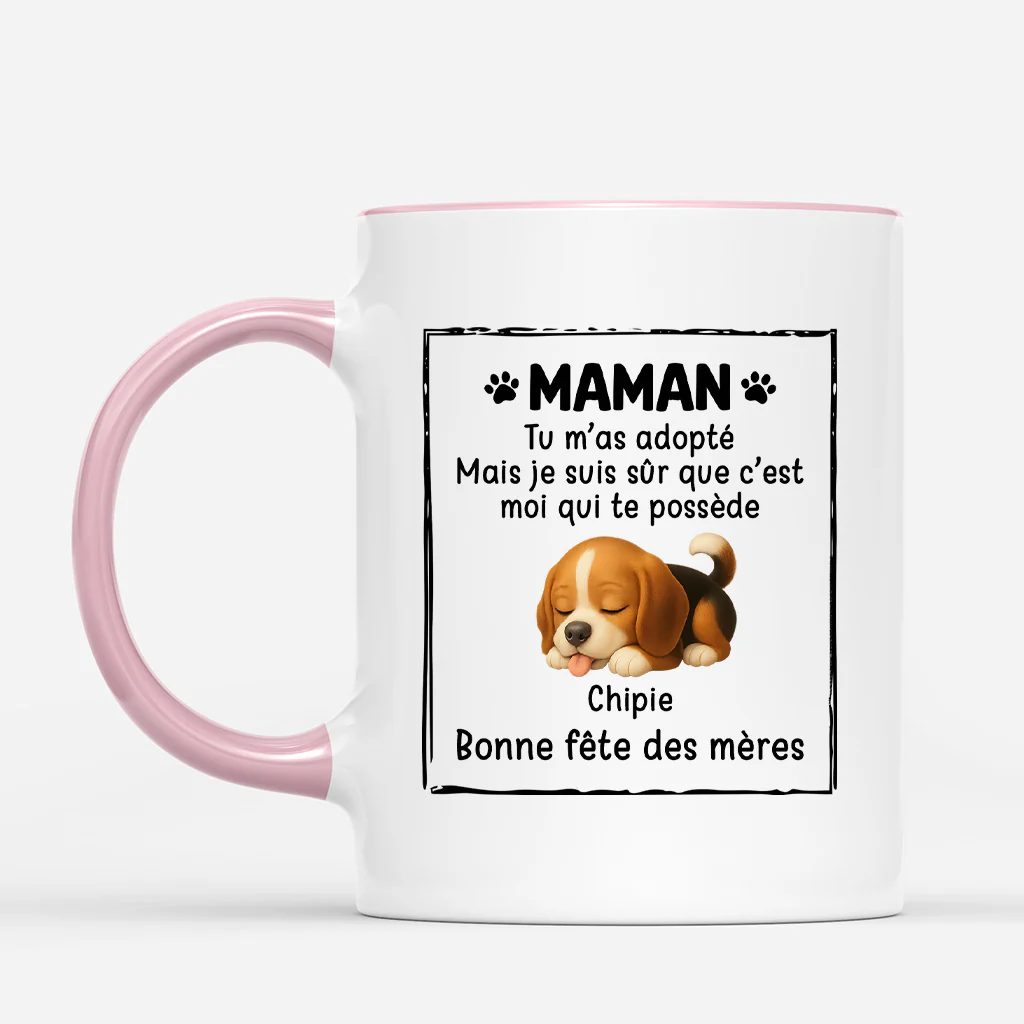 Tasse personnalisée chien – Cadeau Fête des Pères | C’est moi qui te possède - Image 2