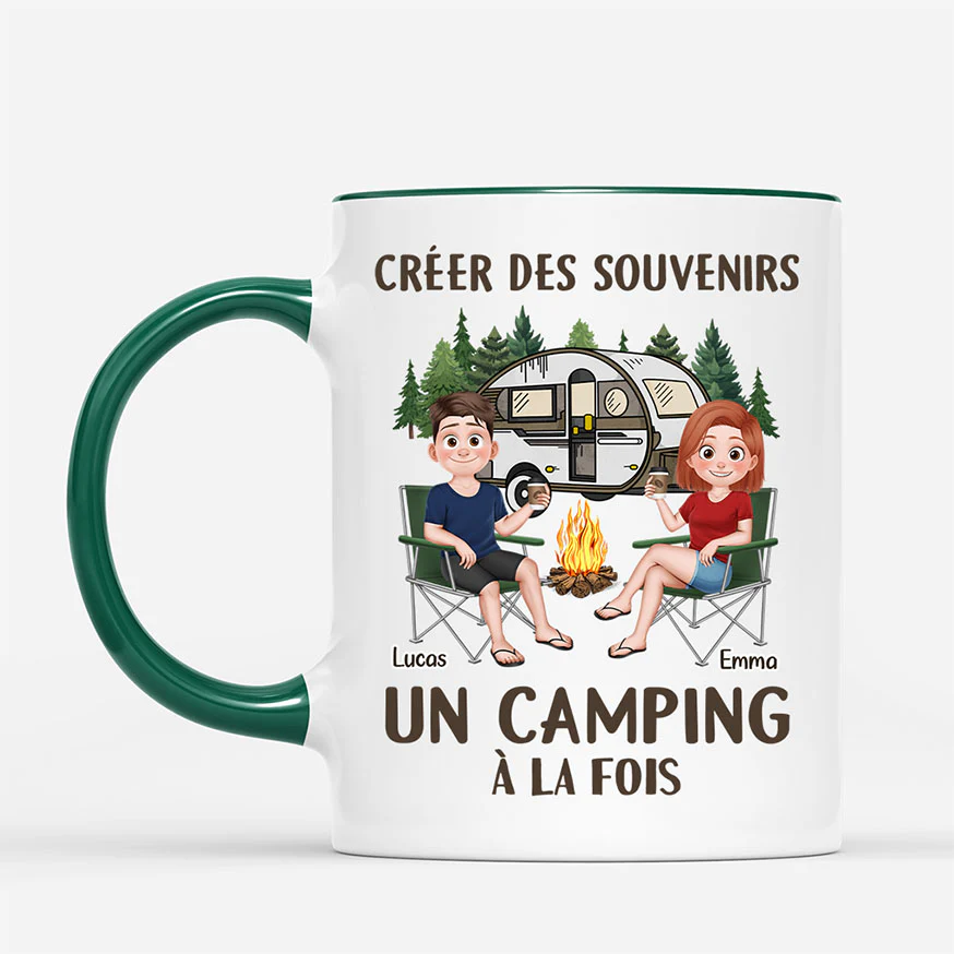 Mug Personnalisé Couple | Amoureux Du Camping