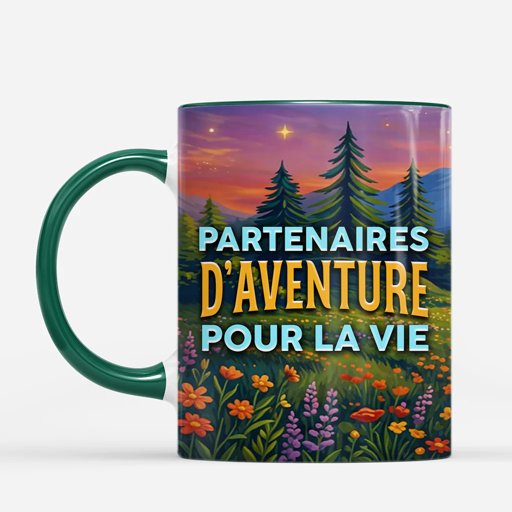 Mug Couple Personnalisé - Partenaires De Camping Pour La Vie - Image 2