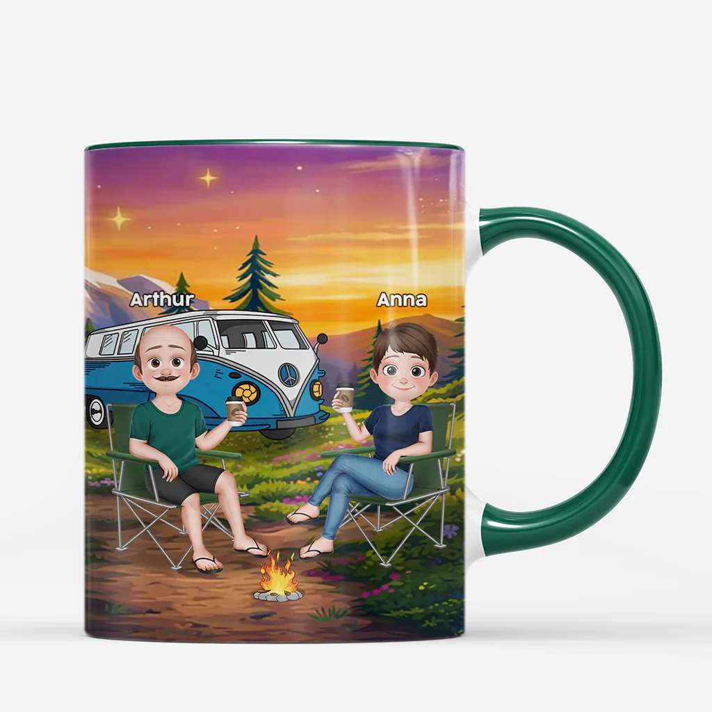 Mug Couple Personnalisé - Partenaires De Camping Pour La Vie - Image 3