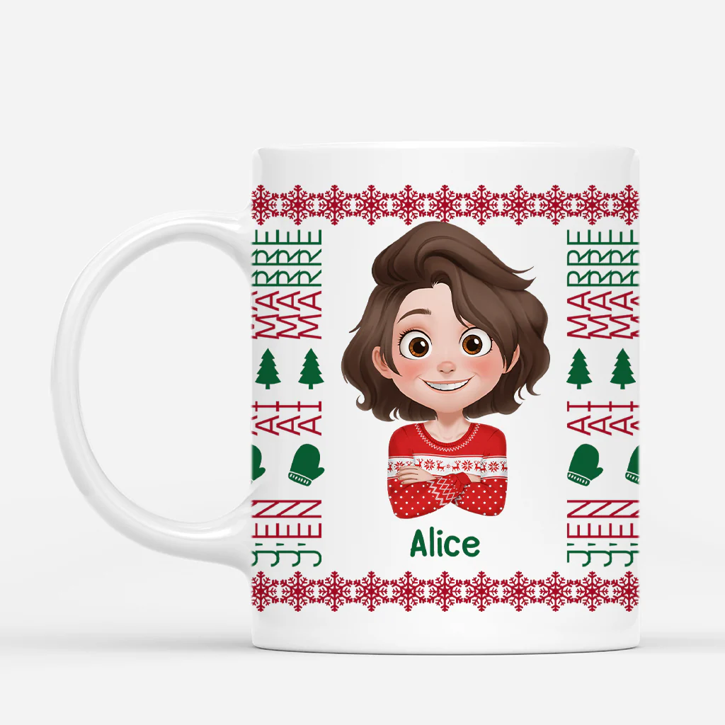 Mug De Noël Personnalisé Pour Femme/Homme - J'en Ai Marre