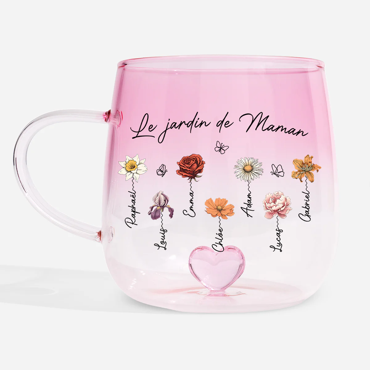 Cadeau Fêtes Des Mères Personnalisée | Mug En Verre Le Jardin De Maman Mamie