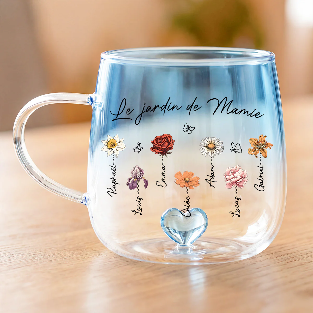 Cadeau Fêtes Des Mères Personnalisée | Mug En Verre Le Jardin De Maman Mamie - Image 2