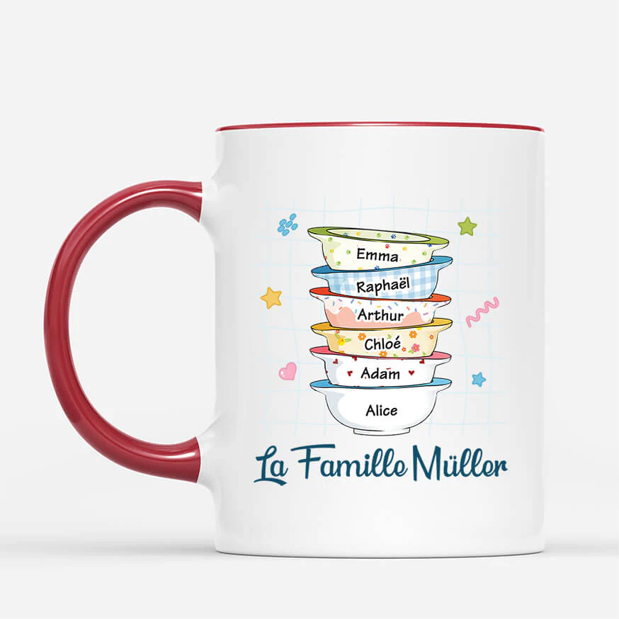 Mug personnalisé famille nombreuse – Bols d’amour - Image 2