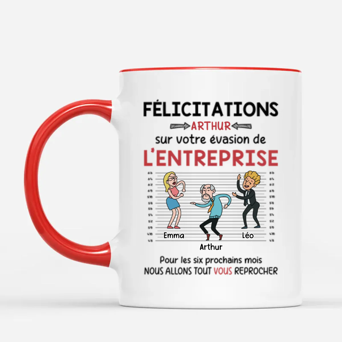 Mug personnalisé collègue - Félicitations sur votre évasion de l’entreprise - Image 2