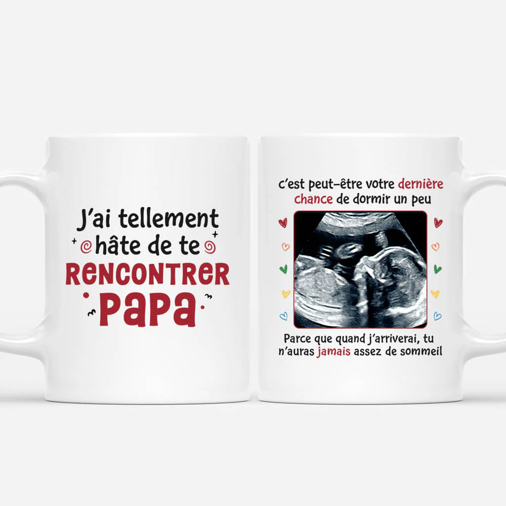 Tasse Personnalisée – Hâte De Te Rencontrer Papa