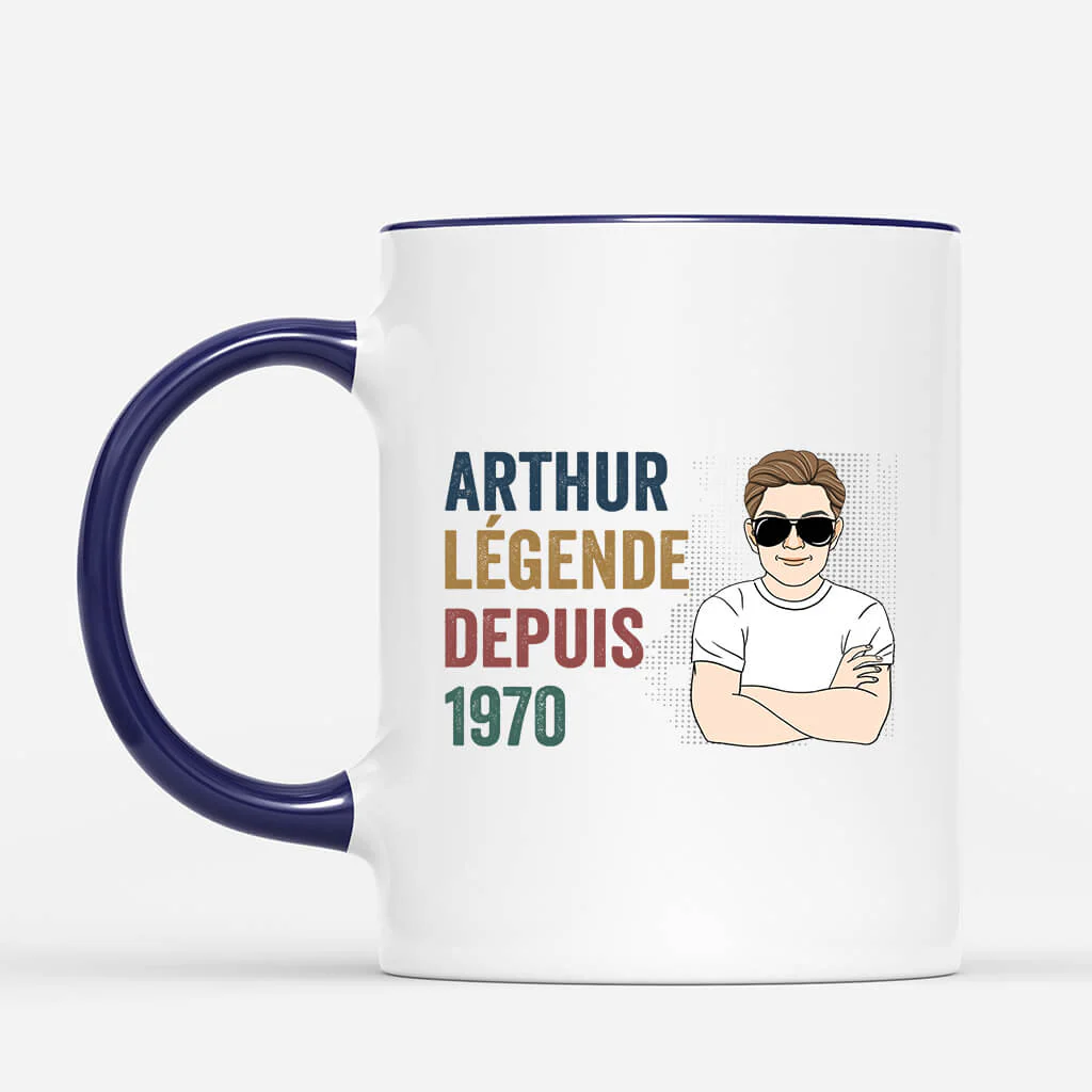 Mug Anniversaire Personnalisé - Homme Cool Légende Depuis - Image 2