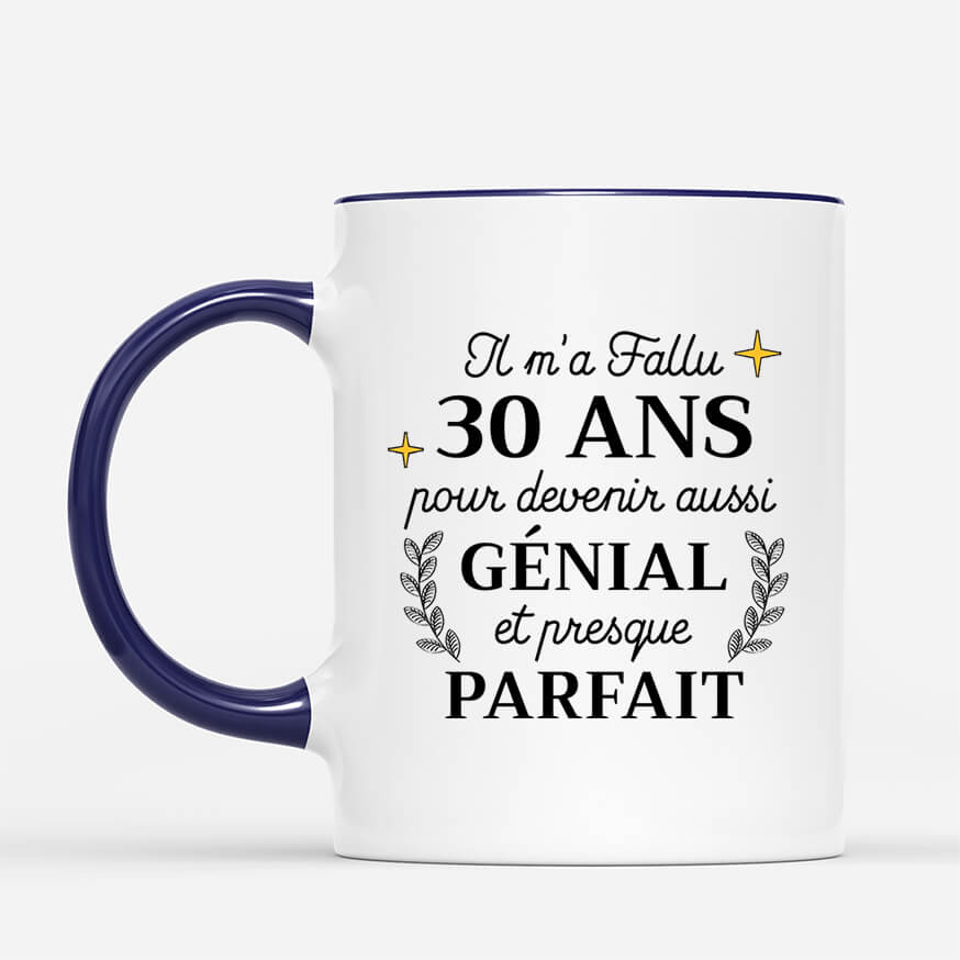 Mug Avec Photo Personnalisé - 30 Ans Génial Et Parfait - Image 3